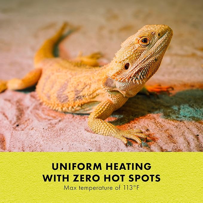 Zilla Heat Mat, Terrarium Heater for Reptiles, Snakes (Ball Pythons, Corn Snakes), Leopard Geckos, Tortoises, Amphibians and Arachnids, Small, Fits 10-20 Gallon, 8 Watt