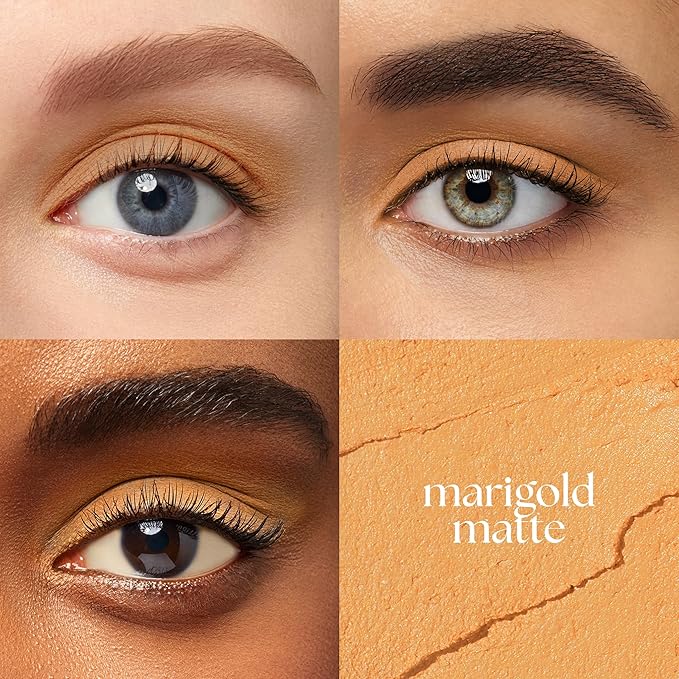 Julep Eyeshadow 101 Cream-to-Powder Waterproof Shadow Stick – Marigold Matte – Long-Lasting, Crease-Proof, Warm Golden Undertones Matte Cream Eyeshadow with Built-in Smudger