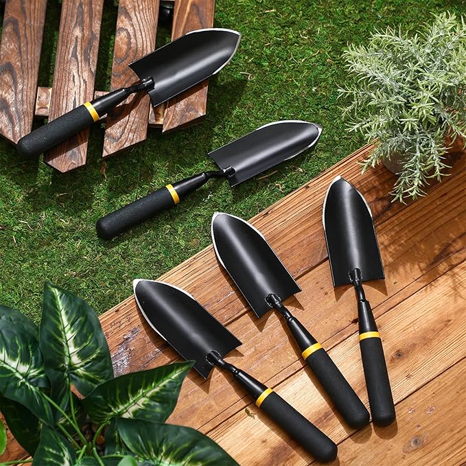 20 Pcs Garden Trowel Heavy Duty Garden Hand Shovel Tool Carbon Steel Trowel for Camping Digging Metal Hand Shovel Spade with Resin Handle for Lawn Yard Farm Home Shop Planting (2.56 Inch)