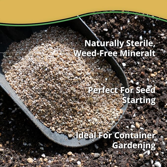 Vermiculite Bliss (24 Qts) - Organic Vermiculite for Gardening - 100% Natural Soil Amendment - Bulk Vermiculite for Plants, Potting Soil, & Seed Starting - Mixes with Garden Soil & Perlite for Plants