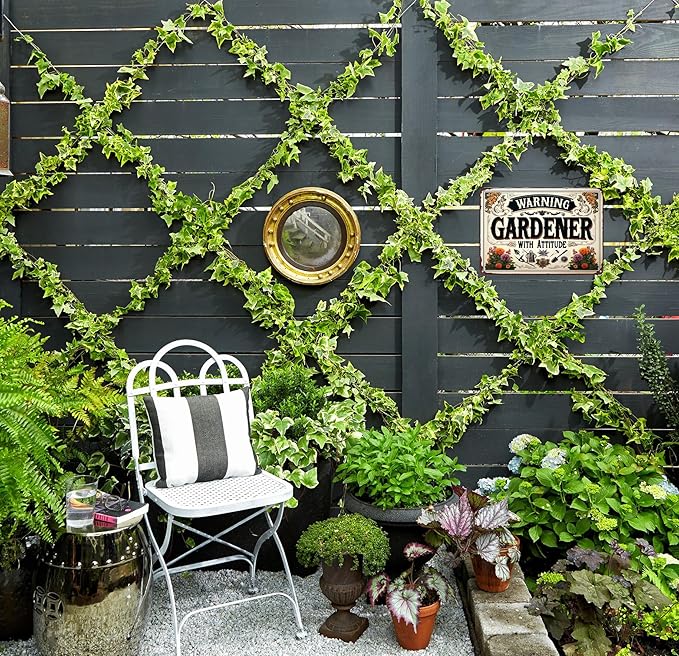 Funnysign Garden Gifts Warning Gardener with Attitude Vintage Tin Sign for Home Garden Patio Yard Decor 8 X 12 Inch (3984)
