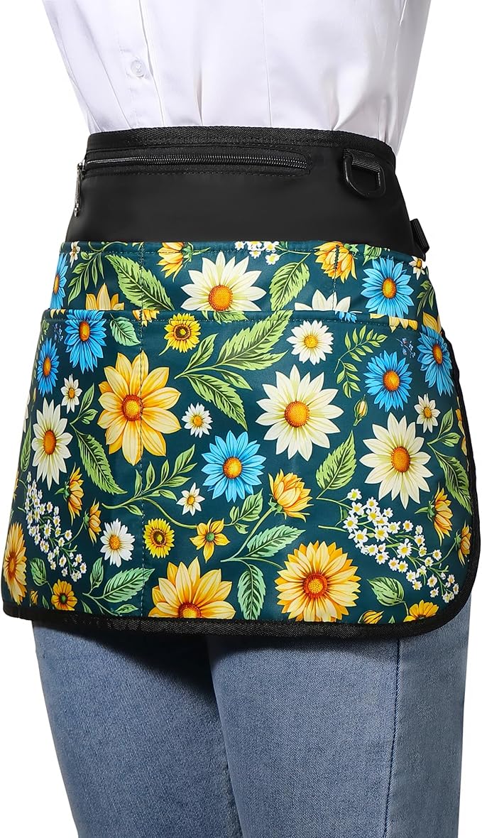 Garden Apron for Women with 6 Pocket,Half Florist Apron