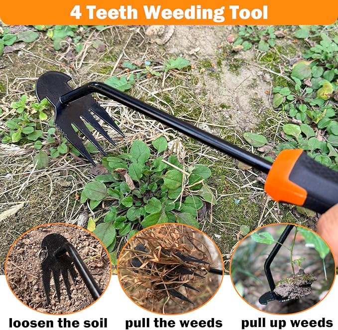 Weed Puller Tool, 2026 New Portable Hand Weeder Tool, Weeding Tool with Stainless Steel, Garden Tools for Plant & Weeding, Crack Weeder Crevice Tool, Weed Remover Tool for Farm & Backyard