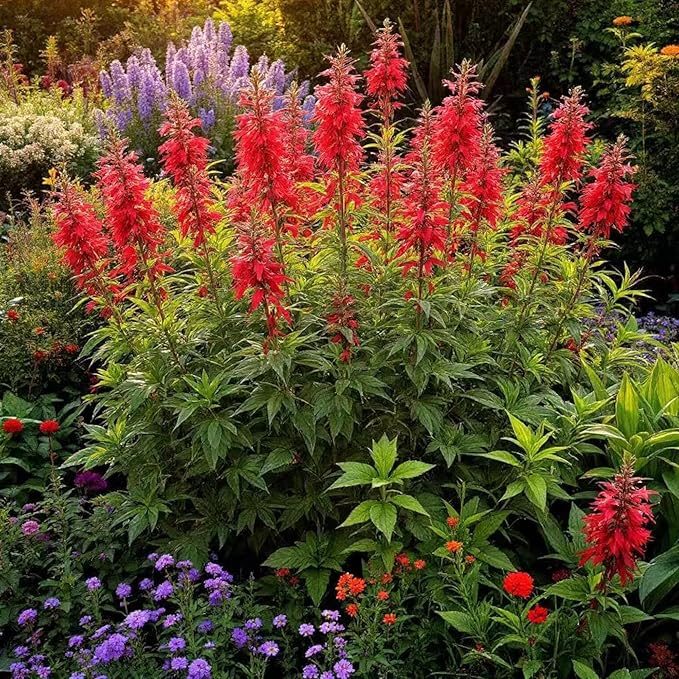 500 Bee Balm Flower Seeds – Bright Red Perennial Blooms for Pollinator-Friendly Gardens