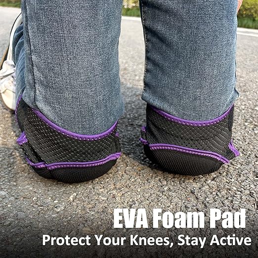 Women Knee Pads for Gardening, Knee Pad for Men Floor Work, Flooring Worker, Safety Knee Protectors for Scrubbing Floors, Lightweight Knee Cap Protection Pads for Carpenters, Retailers, Purple S