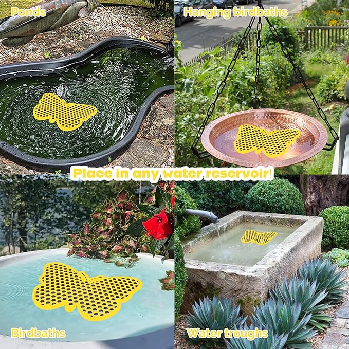 Bee Watering Station, Butterfly Watering Station, Garden Decor - Butterfly - Yellow - 1 Pc