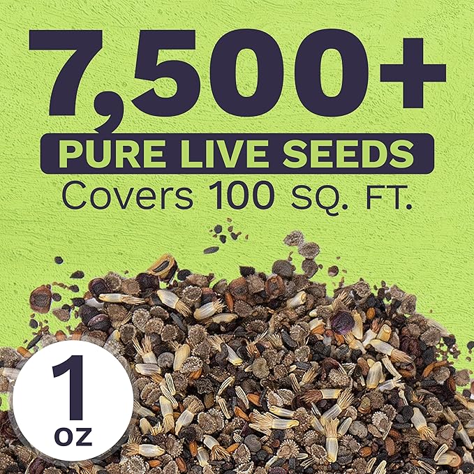 Wildflower Seeds Partial Shade Mix - 1 Ounce Over 7,000 Open Pollinated Annual and Perennial Seeds
