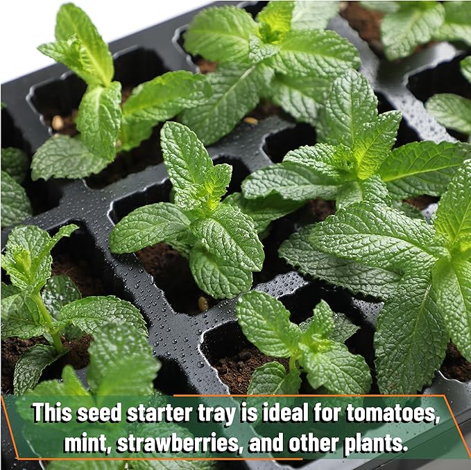 Mr. Pen- Seed Starter Tray Kits, 10 Pack, Total 400 Cells, Durable Plant Germination Trays with Humidity Vented Domes and Bases, Ideal for Seed Starting, Indoor Gardening and Greenhouse
