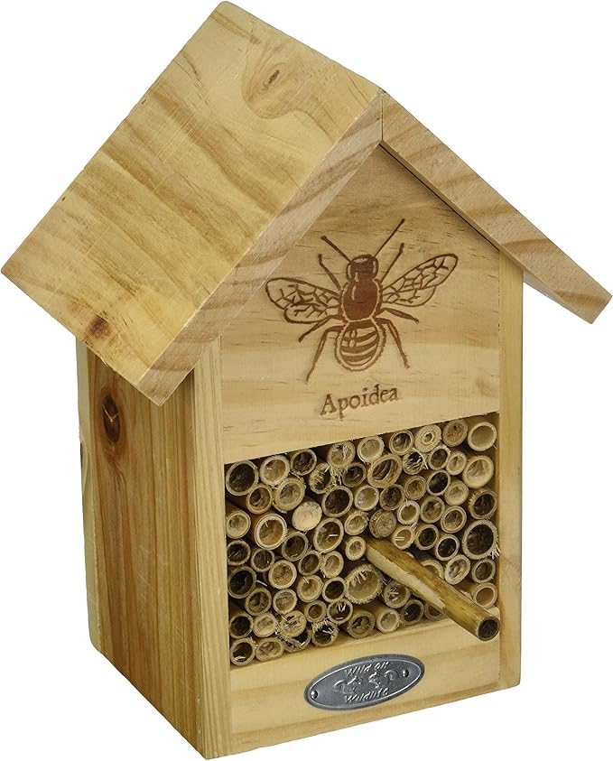 Esschert Design WA38 Bee House with Line Drawing