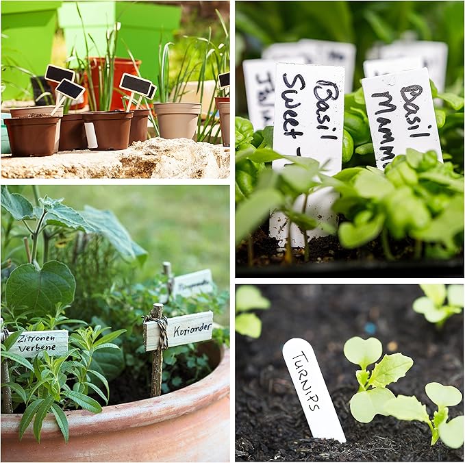 Mr. Pen - 4 Pack Garden Markers, Black, Waterproof, Outdoor & Seedling Plant Markers
