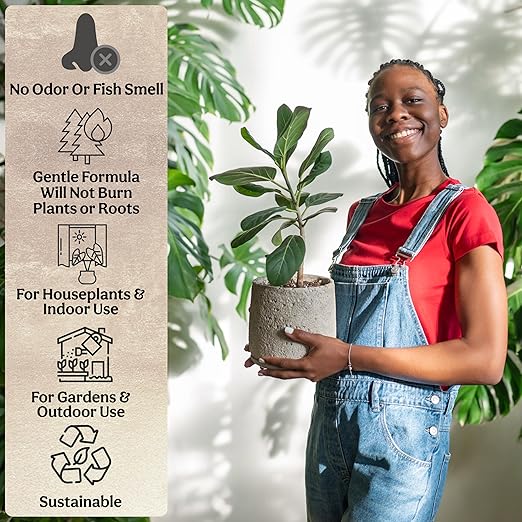 All-in-One Complete Organic Plant Food, Indoor Plant Food for Houseplants, Organic Fertilizer for Vegetable Gardens, 7 Formulated Single Servings Feeds 14 gal Fast and Slow Release