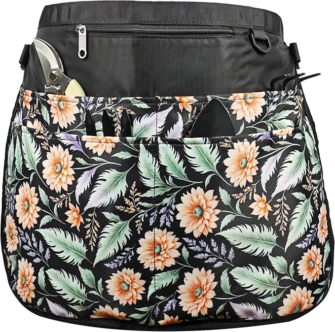 Garden Apron for Women with 7 Pocket,Half Florist Apron Harvesting Apron