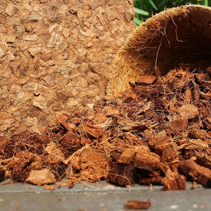 Organic Coco Chips for Plants (10lbs) - Coco Coir Chips - Coconut Husk Chips for Potting Soil, Garden Soil, & Seed Starter Soil - Coconut Mulch for Garden - Compressed Coconut Chips for Plants
