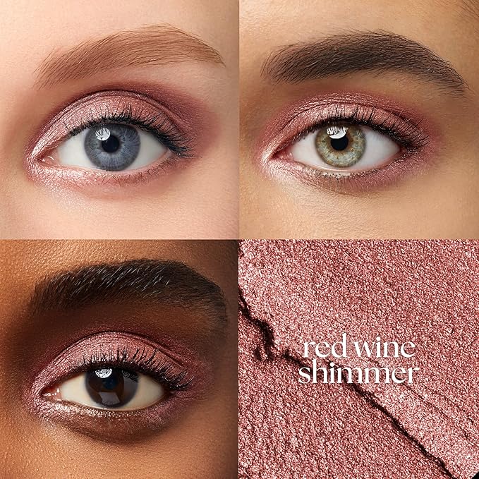 Julep Eyeshadow 101 Cream-to-Powder Waterproof Shadow Stick – Red Wine Shimmer – Long-Lasting, Crease-Proof, Warm Red Shimmer Cream Eyeshadow with Built-in Smudger