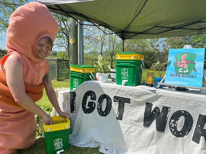 Worm Bucket Indoor Composting Starter Kit – Compact Worm Farm for Classrooms, Homeschool, and Apartments – STEM Project - Make Organic Worm Castings & Worm Tea