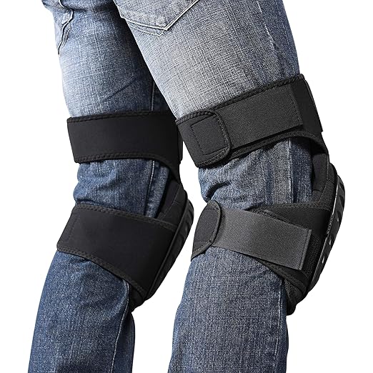 CE' CERDR Professional Knee Pads for Work - Heavy Duty Foam Padding Kneepads for Construction, Gardening, Flooring with Comfortable Gel Cushion to Save Your Knees (Thigh High)