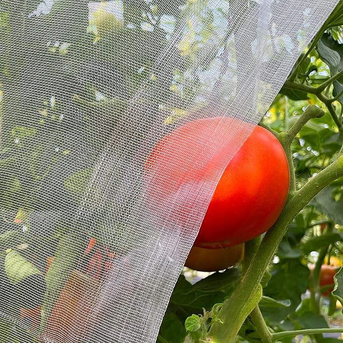 Garden Mesh Netting 10'x33' Plants Covers Ultra Fine Bug Cover Keep Trees Vegetables Fruits from Cicada Mosquito Netting for Patio Crops Flowers Protection Cicada Insect Net (White)