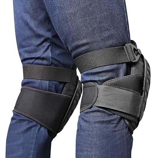 CE' CERDR Professional Knee Pads for Work - Heavy Duty Foam Padding Kneepads for Construction, Gardening, Flooring with Comfortable Gel Cushion to Save Your Knees (Knee High)
